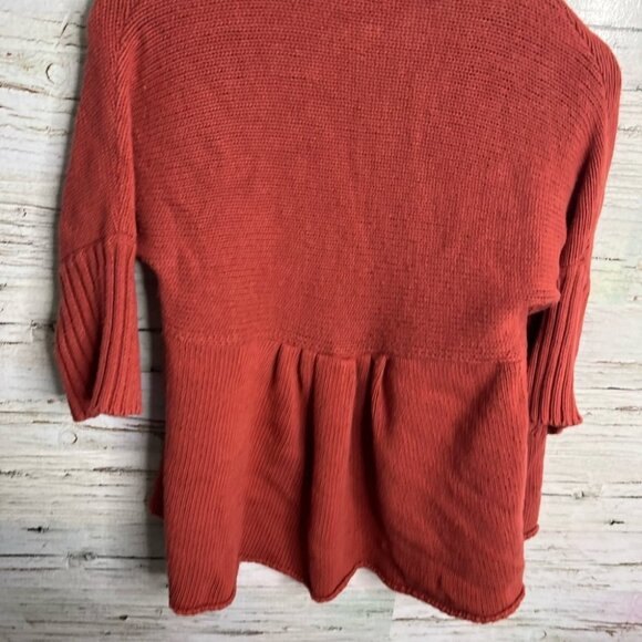April Cornell wool blend cardigan sweater orange size xs - Picture 9 of 9